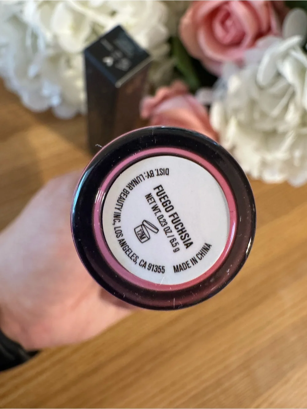 Lunar Beauty Moon prism liquid blush in fuego fuchsia